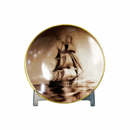 Prato decorativo "Navio em Alto Mar"