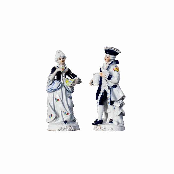 Par de estatuetas em porcelana - Image 1
